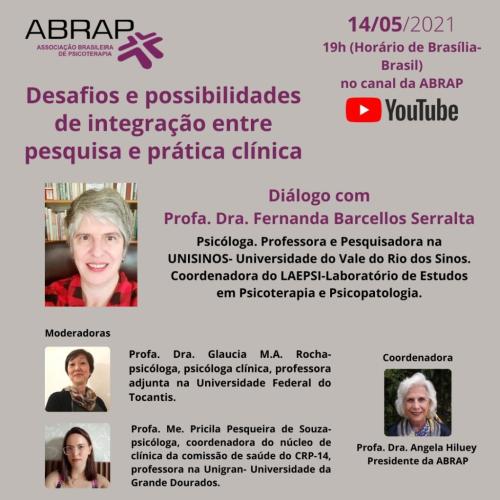 Diálogo ABRAP: Desafios e Possibilidades de integração entre pesquisa e prática clínica