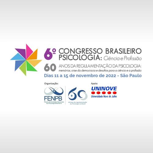 VI Congresso Brasileiro Psicologia: Ciência e Profissão